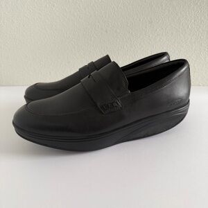 MBT Men's Loafer Asante Leather Vibram Rocker Sole Black US 12-12.5 NWOT